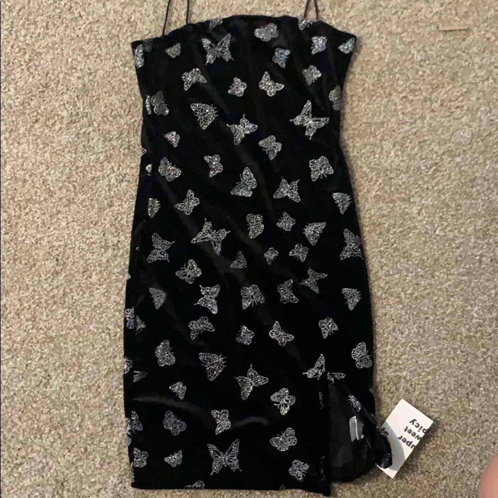 Black Butterfly short cocktail dress